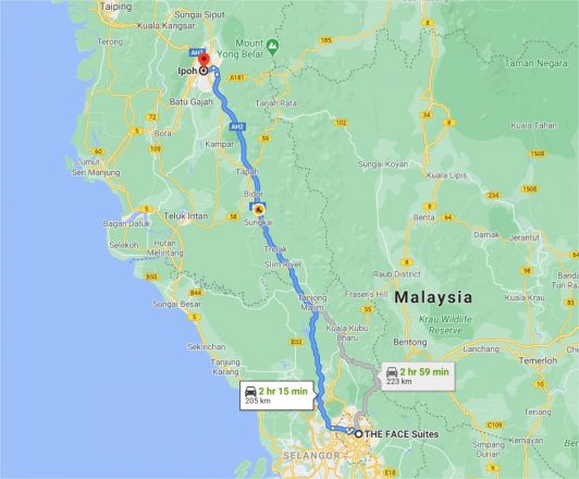 Itinerary from Kuala Lumpur to Ipoh, Perak